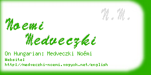 noemi medveczki business card