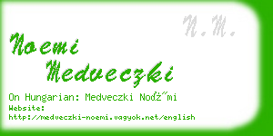 noemi medveczki business card